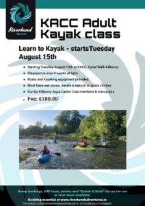 Adult learn to kayak course August 15th